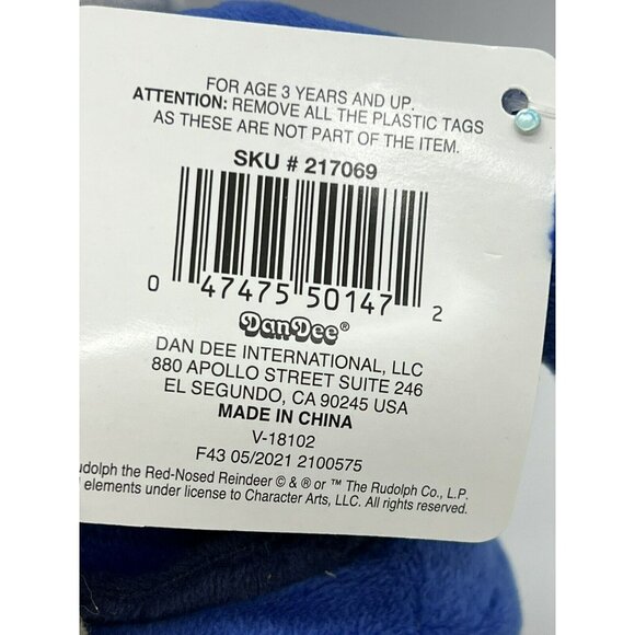 Rudolph Hermie Dentist Elf Plush Island of Misfit Toys 10 inch Stuffed with Tags - Picture 8 of 9